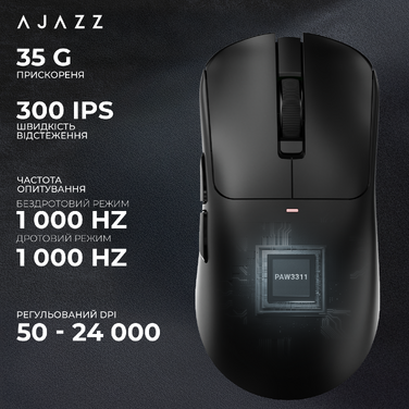 Бездротова миша Ajazz AJ200 Near Link AI MC Black (AJ200-NL-AI-MC-B)