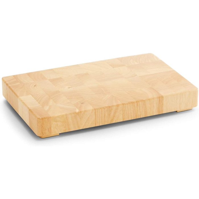 Дошка для нарізання Zeller 24801 з каучукового дерева, 42x27x5,5 см, бежева