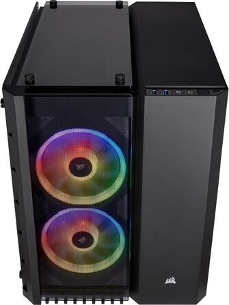 Корпус для ПК Corsair Crystal 280X RGB, micro-ATX, загартоване скло, чорний, підсвітка LED