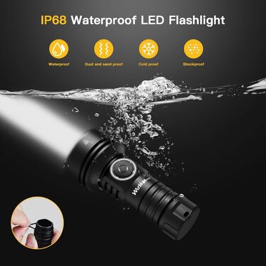 Ліхтарик Wurkkos TS11 Mini LED 2000 Люмен, компактний ручний ліхтар з SFT40, RGB підсвіткою, дальність 616 м, акумулятор 18350, TIR-лінза, USB-C зарядка, для туризму та активного відпочинку