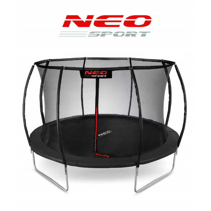 Батут із захисною сіткою Neo-sport 374 см FT 12 (365-374 см)