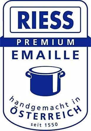 Набір емальованого посуду Riess 5 предметів, блакитний, Австрія, для всіх плит (індукція, газ, електро)