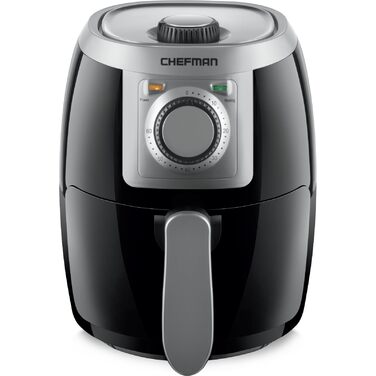 Фритюрниця Chefman 2L: компактна, чорна, з антипригарним кошиком та цифровим таймером