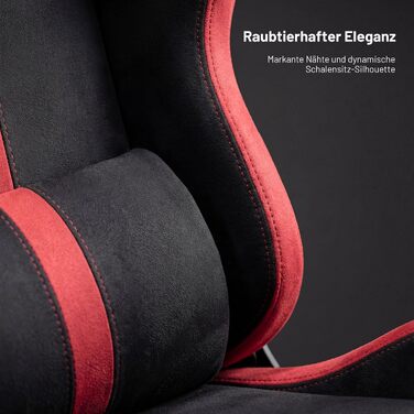 Ігрове крісло Diablo Gaming тканинне для дітей та підлітків, з 3D-підлокітниками, розмір L, колір Bloody Mary