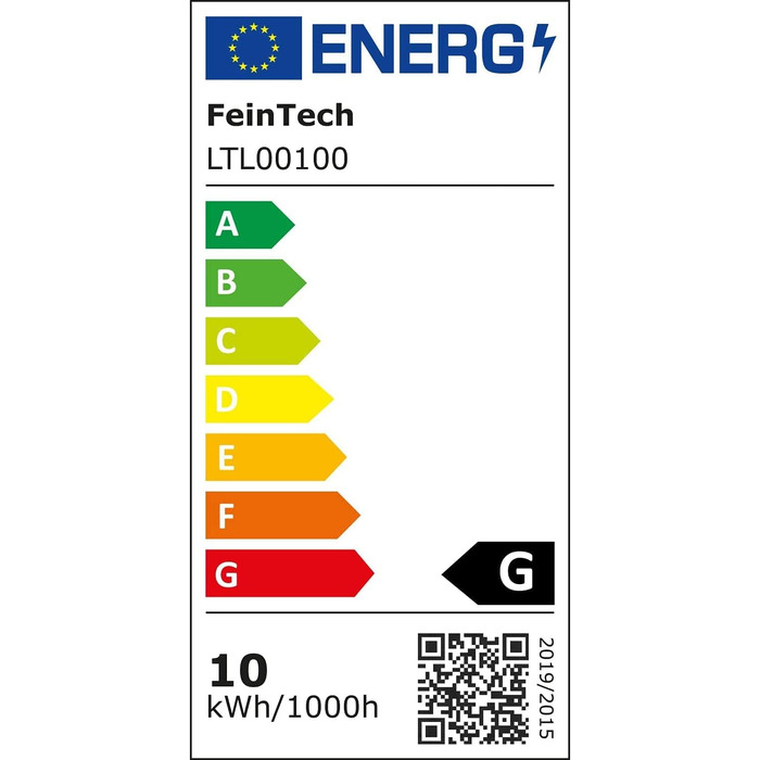 Настільна LED лампа FeinTech LTL00100, димована, 550 лм, з USB, алюміній, ABS-пластик, акрил, регульована температура світла (тепле/холодне біле), біла, 37x15x43.5 см