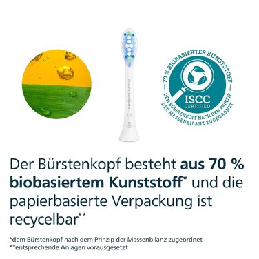 Змінні насадки для електричної зубної щітки Philips Sonicare C3 Premium Plaque Defense, білі, 6 шт., HX9046/87