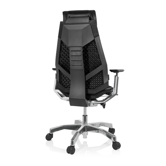 Офісне крісло GENIDIA PRO з тканини, чорне hjh OFFICE