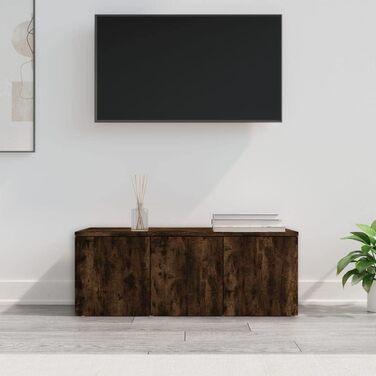 Тумба для телевізора vidaXL, 80x34x30 см, димчастий дуб, деревостружковий матеріал, меблі для вітальні