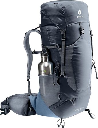 Рюкзак для трекінгу Deuter Aircontact Lite 40+10 л, чорний-синій, легкий, одноколірний
