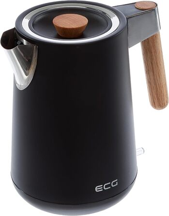 Електрична гриль-решітка ECG RK 1768 Strix Timber Black, чорна, дерев'яна ручка