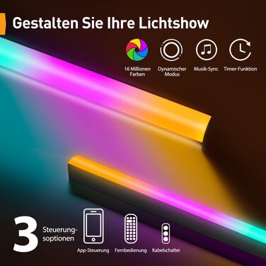 Універсальна підставка для телевізора Perlegear PGTVS49B з LED-підсвіткою, для діагоналі 24–60 дюймів