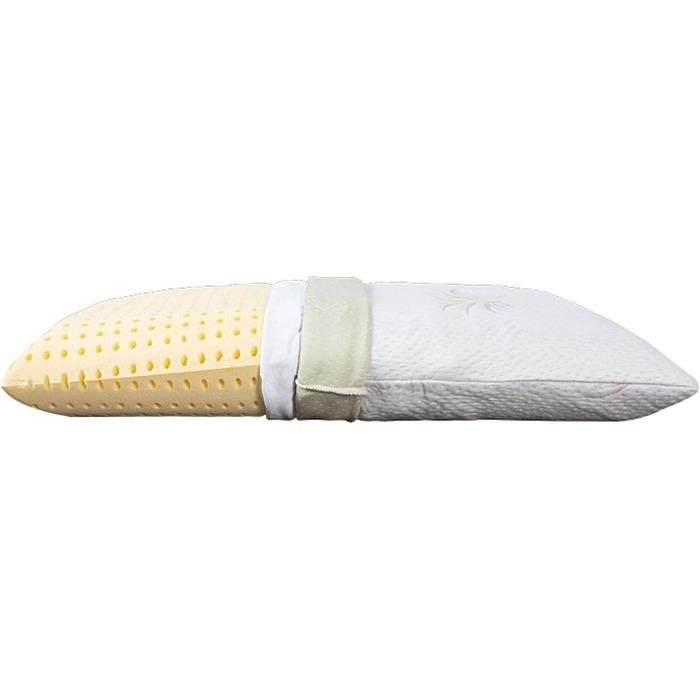 Подушка ортопедична 40x80x18 см з піни Memory Foam та Aloe Vera, знімний двошаровий чохол, для підтримки шийного відділу хребта