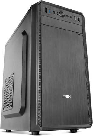 Корпус для ПК NOX Lite030 Midi-Tower, 500 Вт, чорний, Micro-ATX/Mini-ITX, для дому та офісу