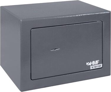 Сейф HMF 49216-11 для меблів, малий, з ключем, 23x17x17 см, антрацит