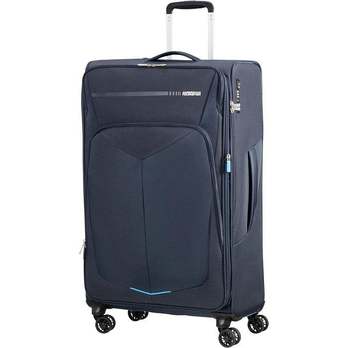 Валіза American Tourister Summerfunk, синя, 79 см, 119 л, розширювана, на 4 колесах