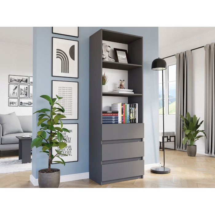 Стелаж Framire, 60 x 180 x 30 см, антрацит