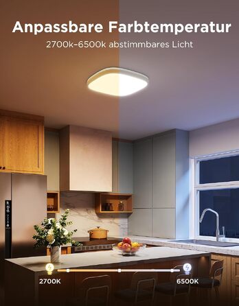 Розумна світлодіодна стельова люстра Govee RGBIC 24W, 2400лм, диммер, 30x30см
