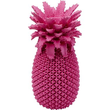 Ваза Kare Design Ananas Рожева, Ручна Розпис, 30x15x15 см - Декоративна ваза для квітів у вітальню, на полицю, Екзотичний декор