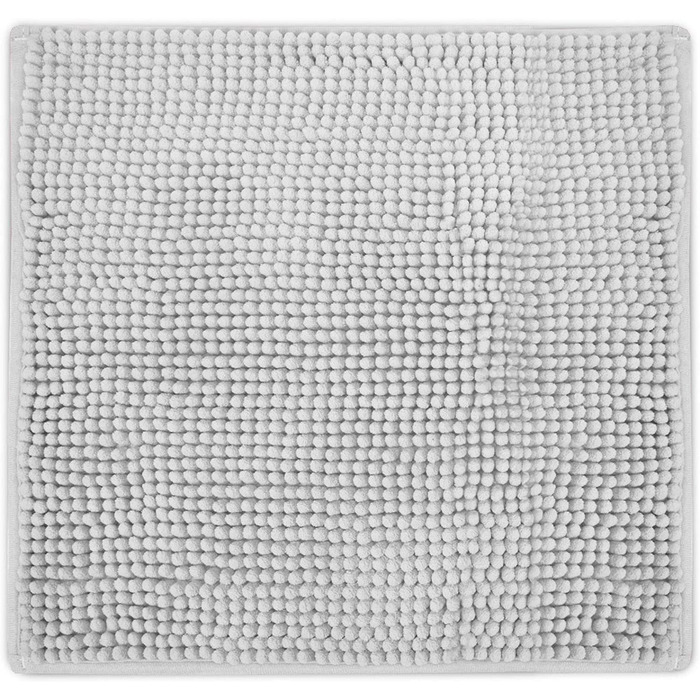 Килимок для ванної Beautissu BeauMare 50x50 см, білий, мікрофібра, нековзний, пухнастий, машинне прання