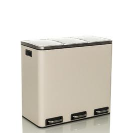 Збірник відходів / Система сортування відходів CLEAN IX 54L (3x18L) Сталь бежева hjh ОФІС
