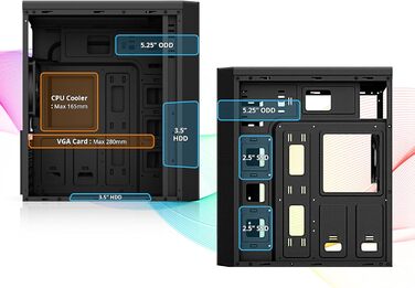 Корпус для ПК Zalman T6 ATX Midi-Tower, чорний, ігровий, з попередньо встановленим 120-мм вентилятором, добрий повітряний потік