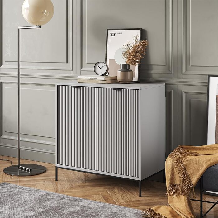 Комод Vicco Eliza сірий 80x81,2 см з 2 дверцятами