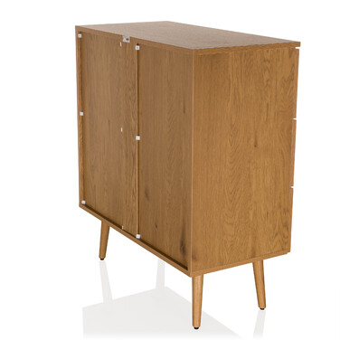 Комод BOHEO K 80x40x91 см 3 шухляди ротанг плетений дуб hjh LIVING