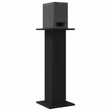 Стійки під колонки vidaXL 2 шт., для Hi-Fi, домашнього кінотеатру, чорний дуб, 30x30x80 см