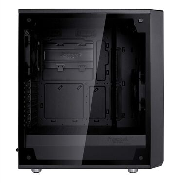 Корпус для комп'ютера Fractal Design Meshify C, компактний, з високою вентиляцією, 2 вентилятори, скляна панель, USB 3.0, чорний