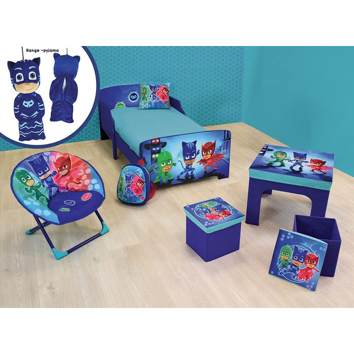 Дитяче ліжко Fun House 712868, Pyjamahelden, 140x70 см, з ламелями, блакитне