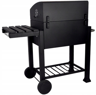 Великий вугільний гриль для саду з кришкою, решітка 57 x 43 см, BBQ для вугілля та брикетів