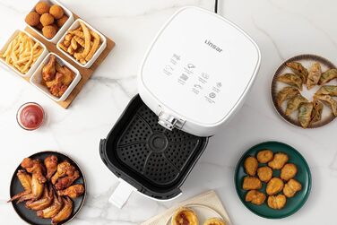 Аерофритюрниця Linsar 4 л, таймер, підтримка тепла, енергоощадна, 1400 Вт, біла