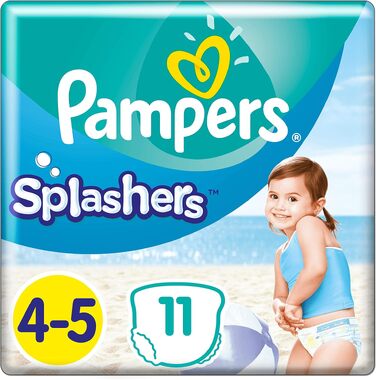 Одноразові підгузки для плавання Pampers Splashers, розмір 5/6 (14кг+), набір з 8 упаковок по 10 шт