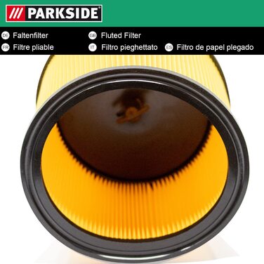 Складчастий фільтр Parkside для пилососа Lidl PNTS 1250–1500, всі моделі, сухого та вологого прибирання