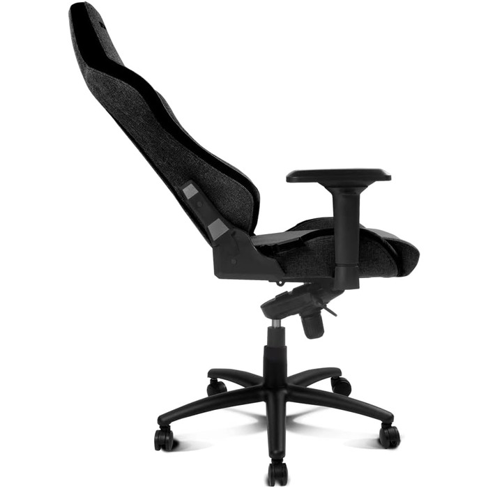 Ігрове крісло DRIFT GAMING DR275NIGHT, чорне, тканина з оксамитовим покриттям, 4D регульовані підлокітники, механізм «жаба», клас 4, обертове