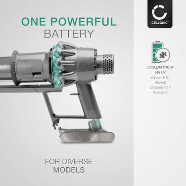 Акумулятор CELLONIC для пилососа Dyson V7 (V7 Motorhead, Animal, Trigger, Total Clean, Motorhead Pro, SV11), 2500 мА·год