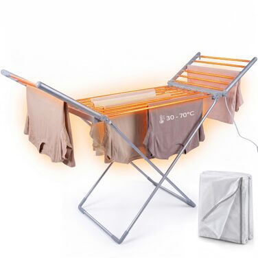 Електрична сушарка для білизни Silvergear з захисним чохлом, 230 Вт, 147×54×94 см, преміум-якість