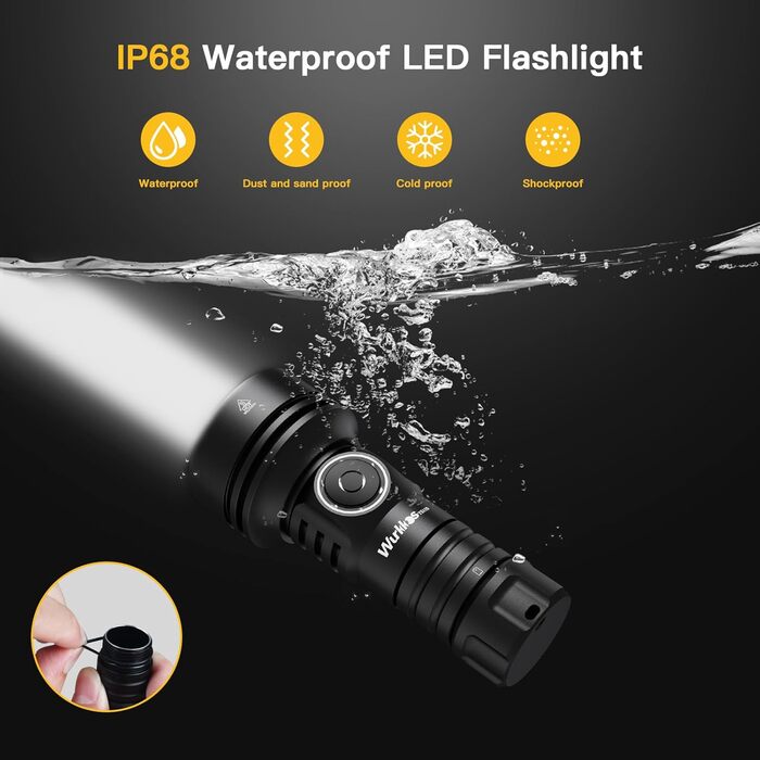 Ліхтарик Wurkkos TS11 Mini LED 2000 Люмен, компактний ручний ліхтар з SFT40, RGB підсвіткою, дальність 616 м, акумулятор 18350, TIR-лінза, USB-C зарядка, для туризму та активного відпочинку