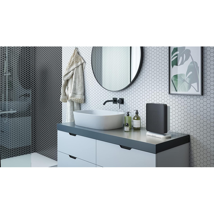 Тепловентилятор Olimpia Splendid Caldo Trendy 99268, компактний, чорний і білий