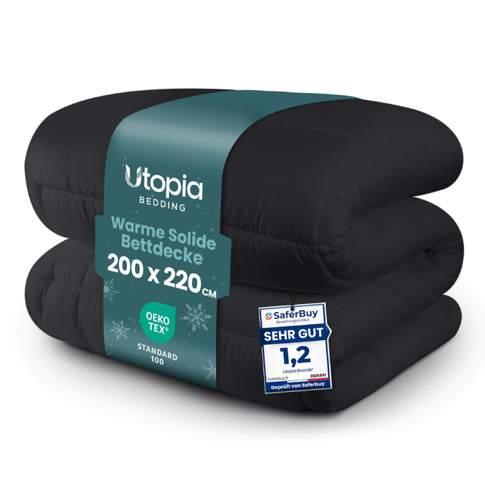 Ковдра Utopia Bedding без чохла 220x240 см, пухнаста тепла ковдра для спальні
