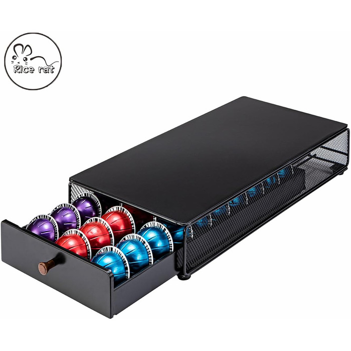 Органайзер-підставка для капсул кави Reisratten для Nespresso Vertuo, на 30 капсул, чорний
