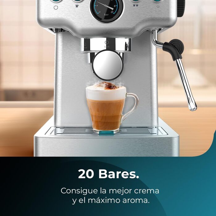 Кавомашина еспресо Cecotec Power Espresso 20 (1465 Вт, 20 бар, 1.8 л, підігрів чашок) - для дому та офісу