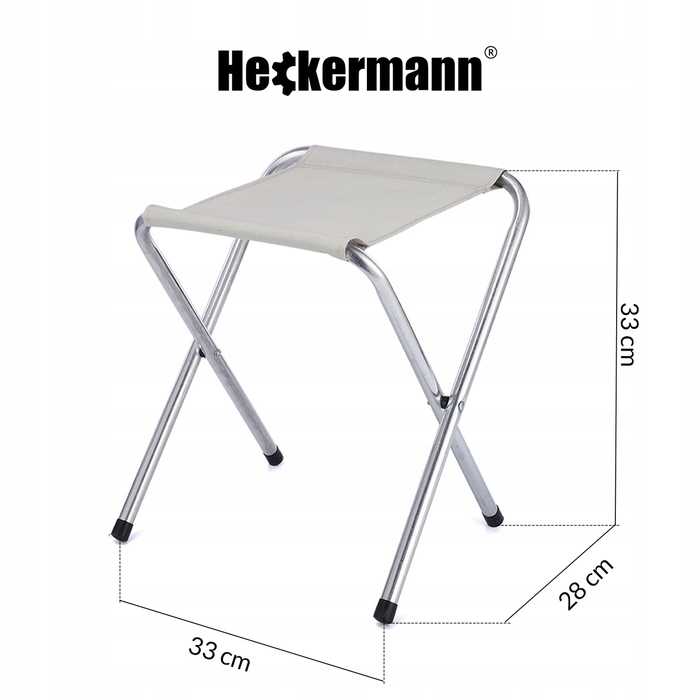 Туристичний стіл Heckermann, чорний MDF, з регулюванням висоти