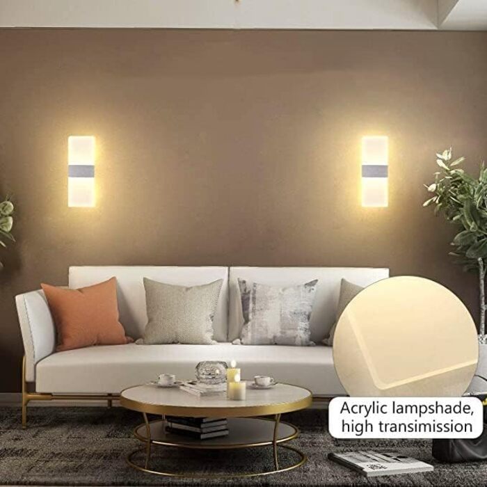 Світильник настінний LED Lightsjoy 12W, сучасний, тепле світло, бездротовий, для коридору, спальні, вітальні, сходів