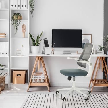 Офісне крісло / Поворотне крісло MIKO W ECO Mesh / Тканина сіра HJH OFFICE