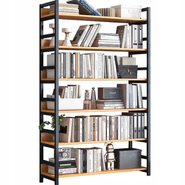 Стелаж Rebiko 80 x 174 x 30 см, чорний, відтінки коричневого