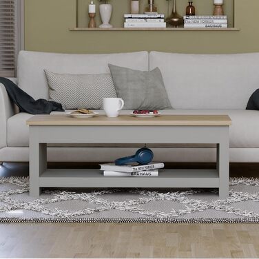 Журнальний стіл Vida Designs Arlington, ДСП, сірий, 40.5x105x47 см