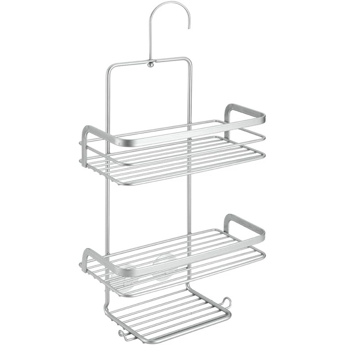 Полиця для душу METALTEX Viva, 4 яруси, імітація нержавіючої сталі, 23x12x38-47 см