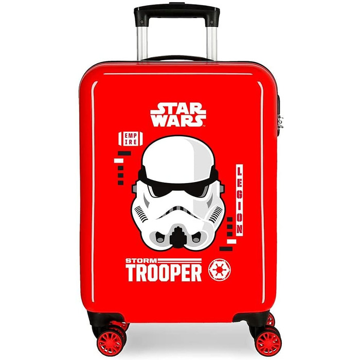 Червона кабінна валіза Star Wars Storm, ABS-пластик, 38x55x20 см, з кодовим замком, 34 л, 2 кг, 4 подвійні колеса, ручна поклажа