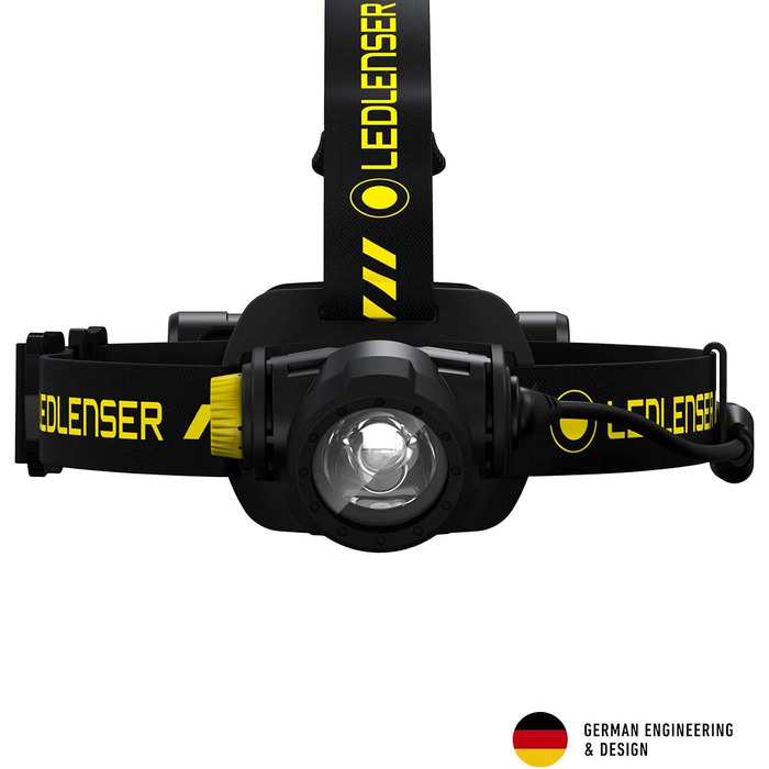 Налобний ліхтар Ledlenser H7R Work, 1000 люмен, акумуляторний, LED, IP67, магнітна зарядка, для шолома, високий CRI, фокусування, диммер, 250 м